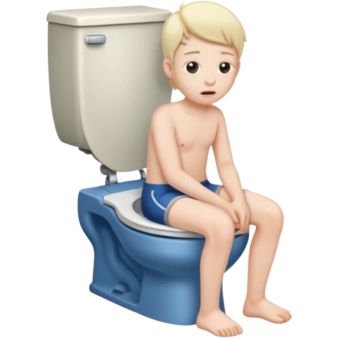 Pooping on a toilet with pants down  emoji