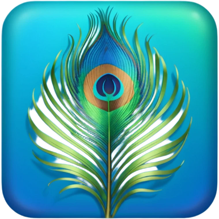 Peacock feather emoji