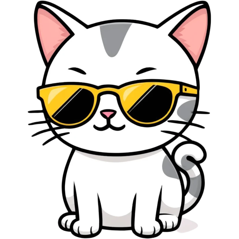 Cat with sunglasses emoji