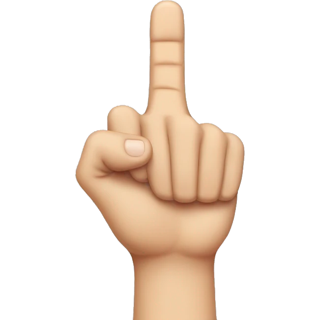 hand with pointer and middle finger up and thumb out  emoji