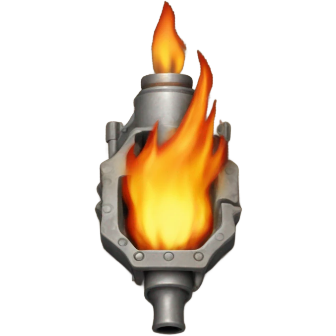 flame thrower  top view emoji
