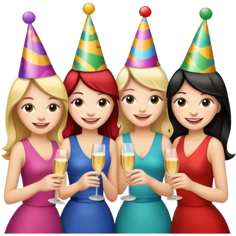 Group of 5 girls emoji emoji