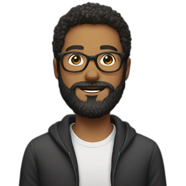 beard boy with glasses emoji