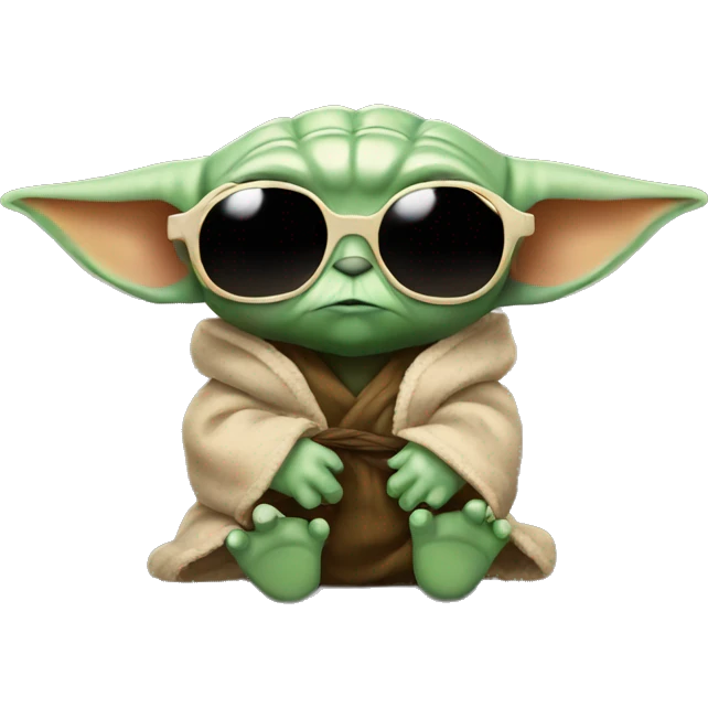 Baby Yoda whith sunglasses  emoji