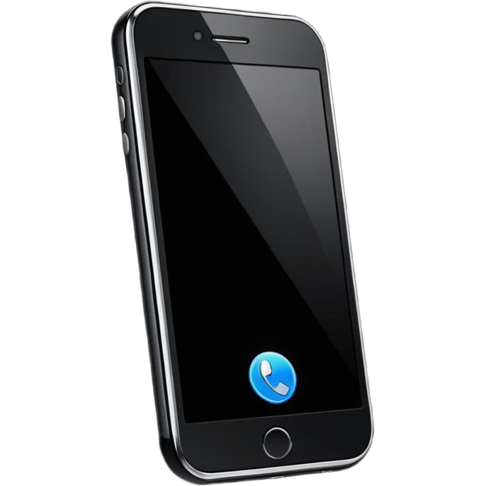 siyah telefon  emoji