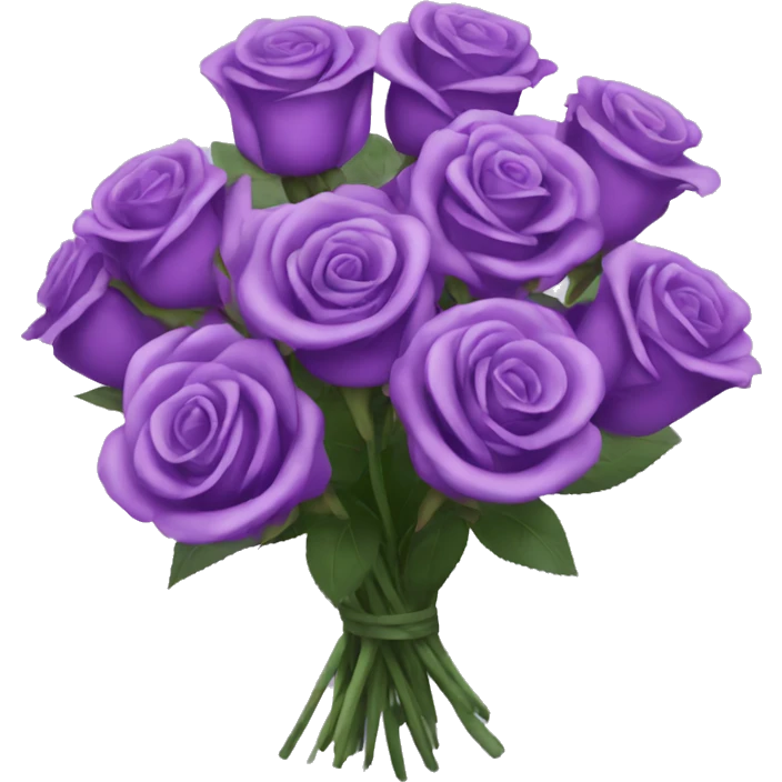Purple roses bouquet  emoji