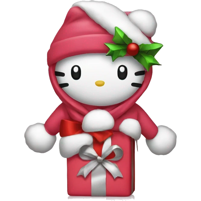 hello kitty and christmas emoji