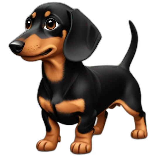 Black and tan mini Dachshund emoji
