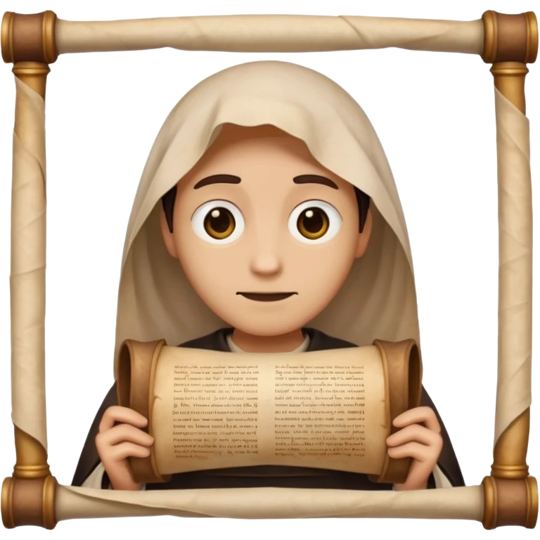 person with old scroll judgment emoji style emoji