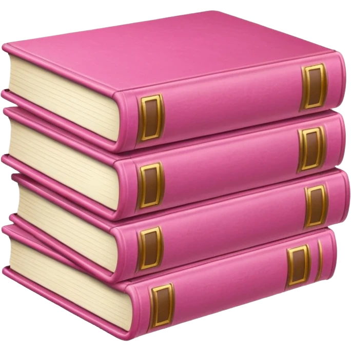 stack of pink books emoji