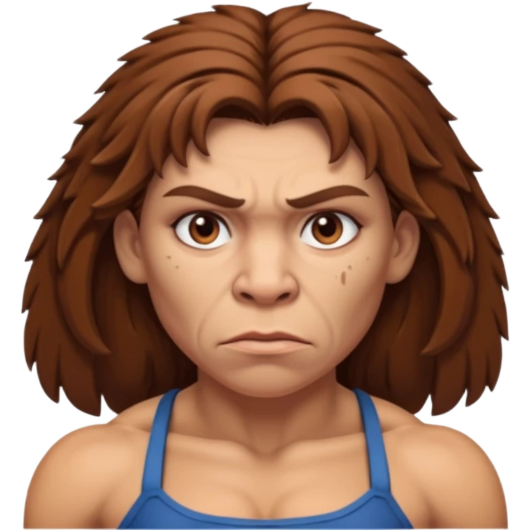 a NEANDERTHAL WOMAN WITH BROWN HAIR emoji