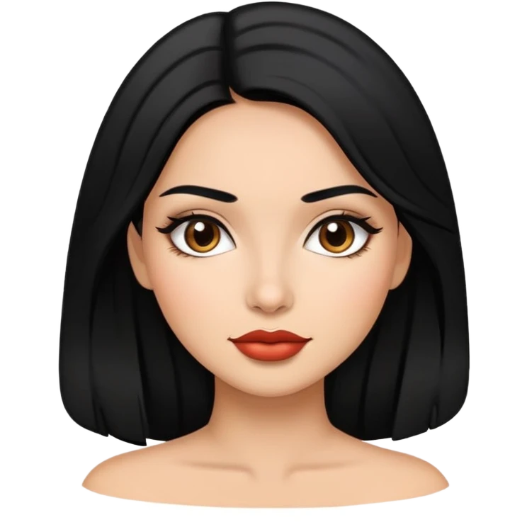 black hair latina baddie  emoji