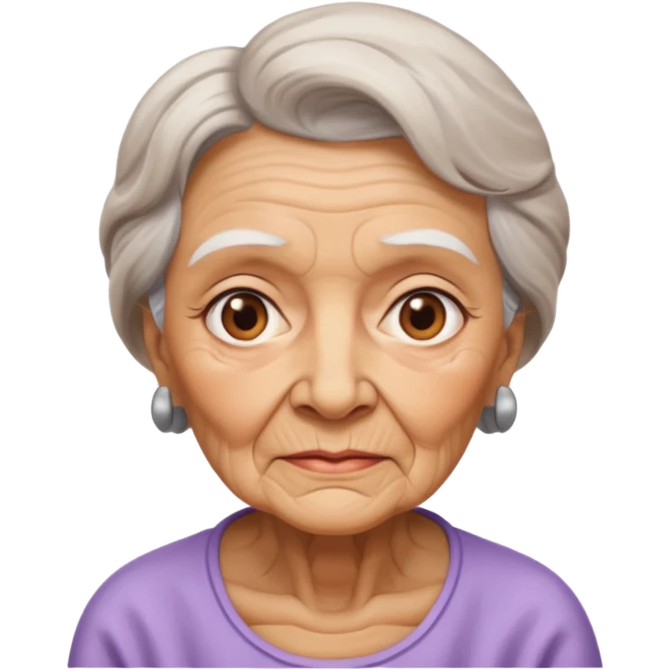 Old lady with my picture emoji