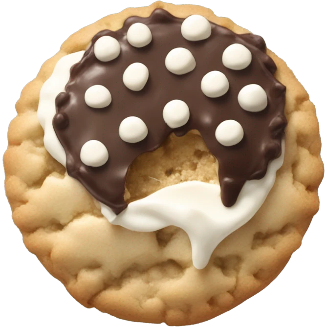 crumble cookie with chocolate cheese  emoji