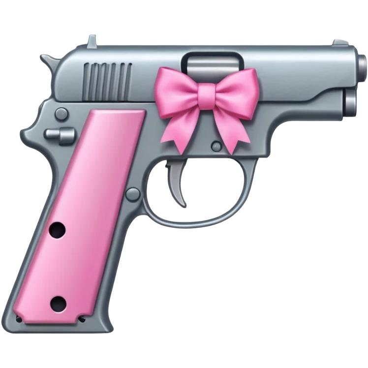 Pistol and ribbon mixer emoji