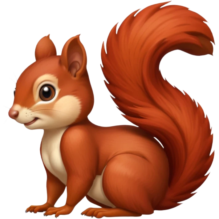 emoji Realistic sexy red Mama squirrel emoji
