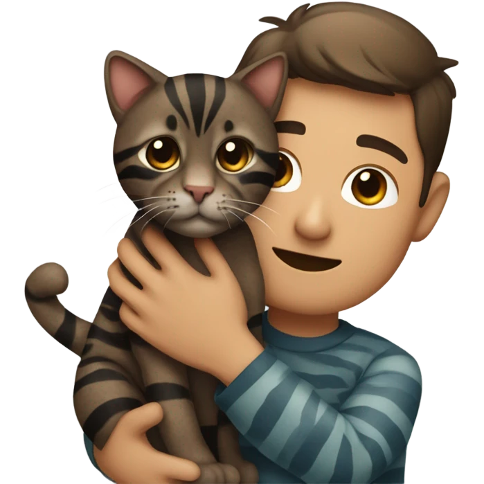 man brindle cat emoji