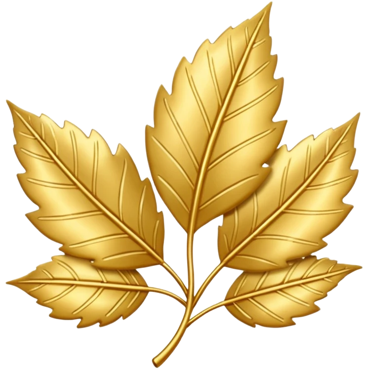 Gold leaves emoji