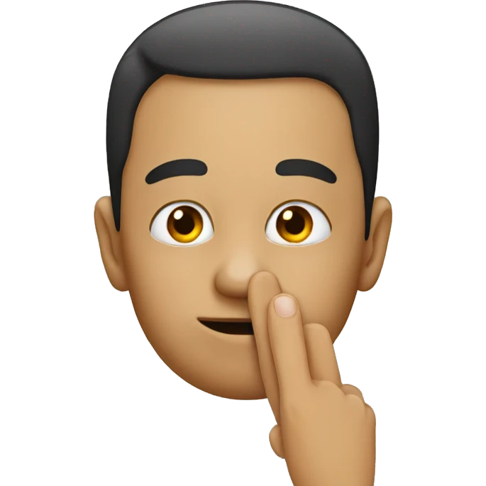 Finger in nose emoji