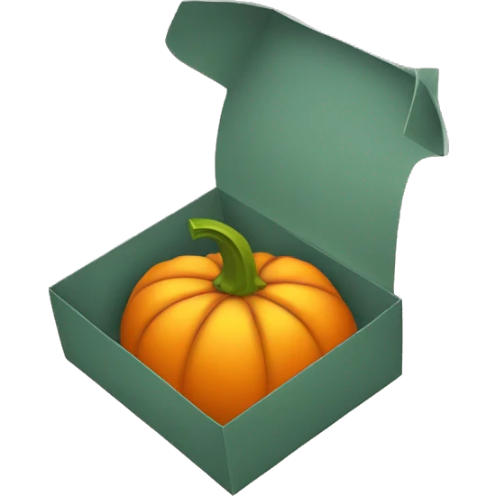 pumpkin gift box emoji