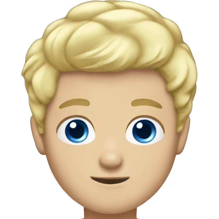 Blonde hair blue eyes boy emoji