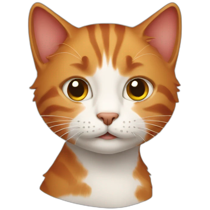 Cat with a red hair emoji