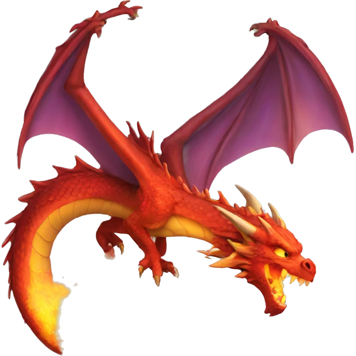 a dragon spitting flaming embers emoji