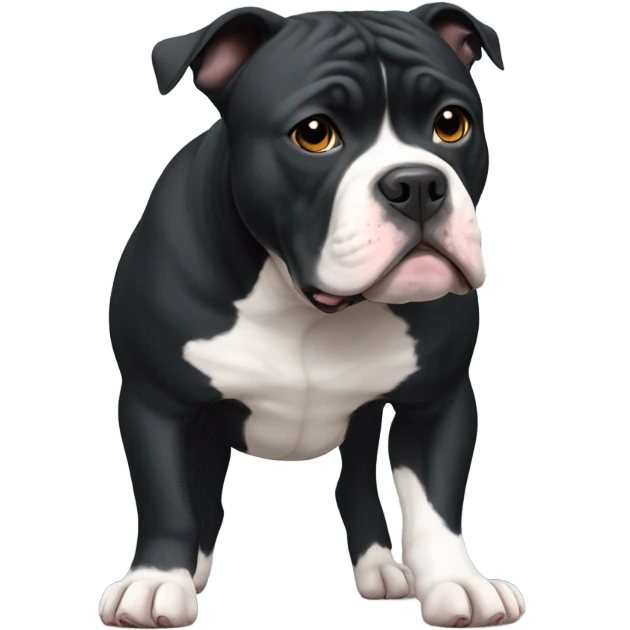 Black American Bully with a little bit of white emoji
