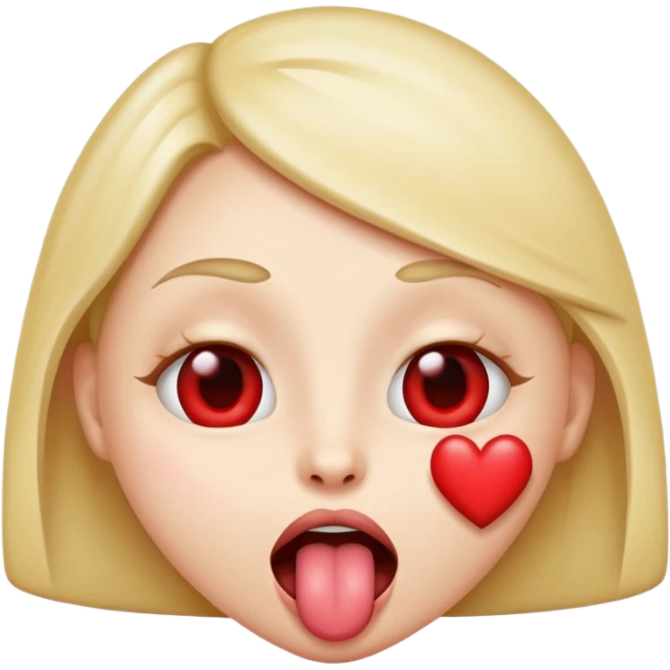 Heart eyes with tongue emoji