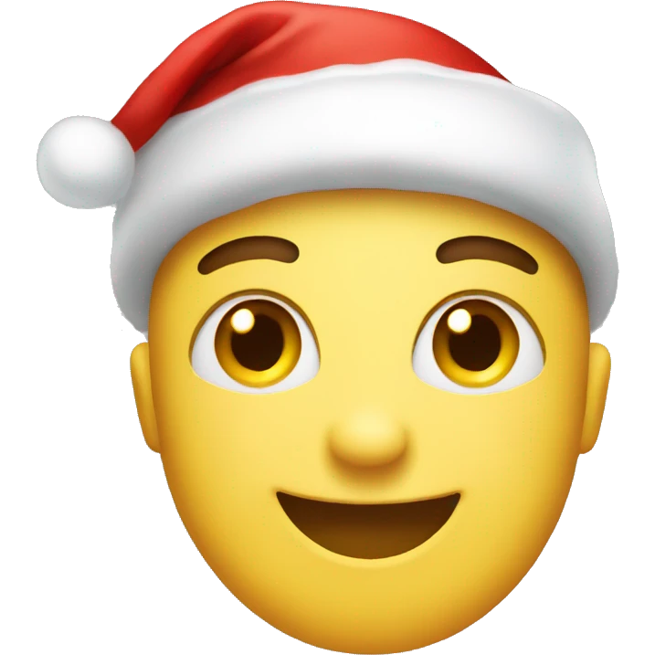 Smile emojis with Christmas hat emoji