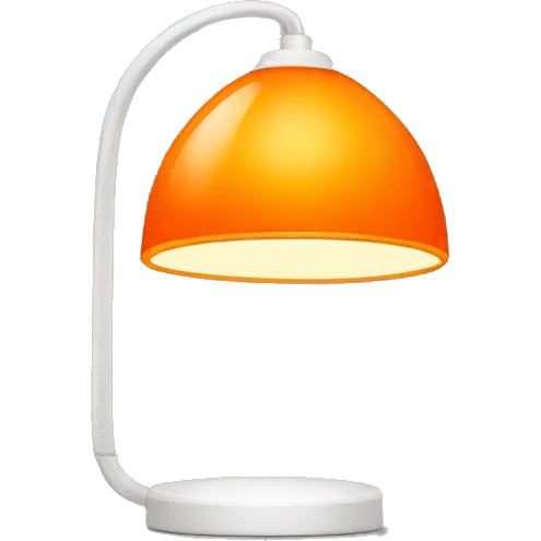 Modern orange lamp emoji