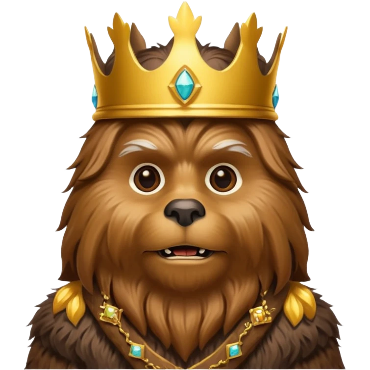 a wookiee wearing a crown emoji