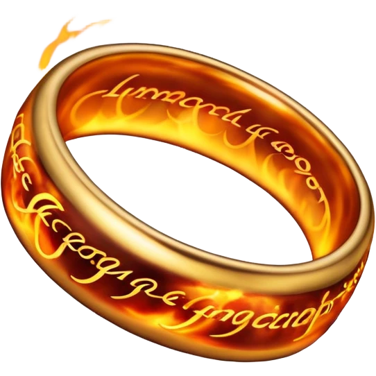 The One Ring with fiery inscriptions glowing emoji