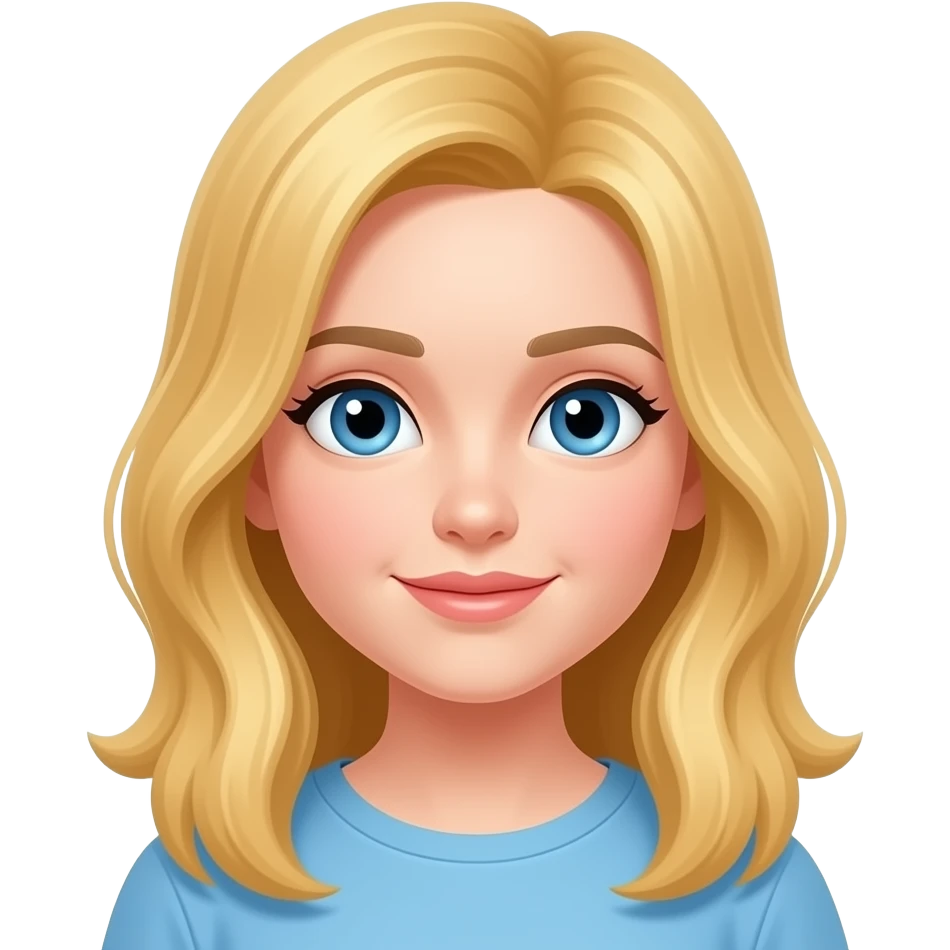 Blonde hair blue eyes girl emoji emoji