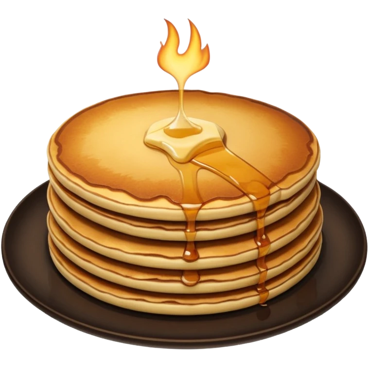 burned pancake with no face emoji