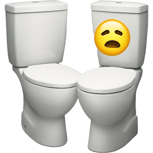 Two toilets next to each other emoji