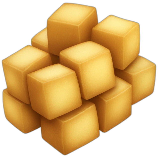 raw brown sugar cane cubes emoji