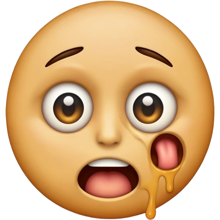 an emoji choking itself with its eyes popping out emoji