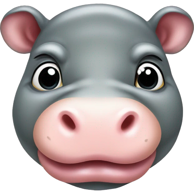 baby pygmy hippo face, Moo Deng emoji