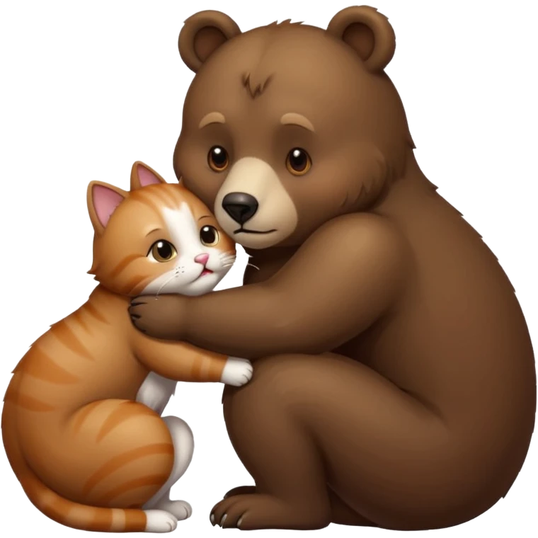 Bär küsst Katze auf Hintern emoji