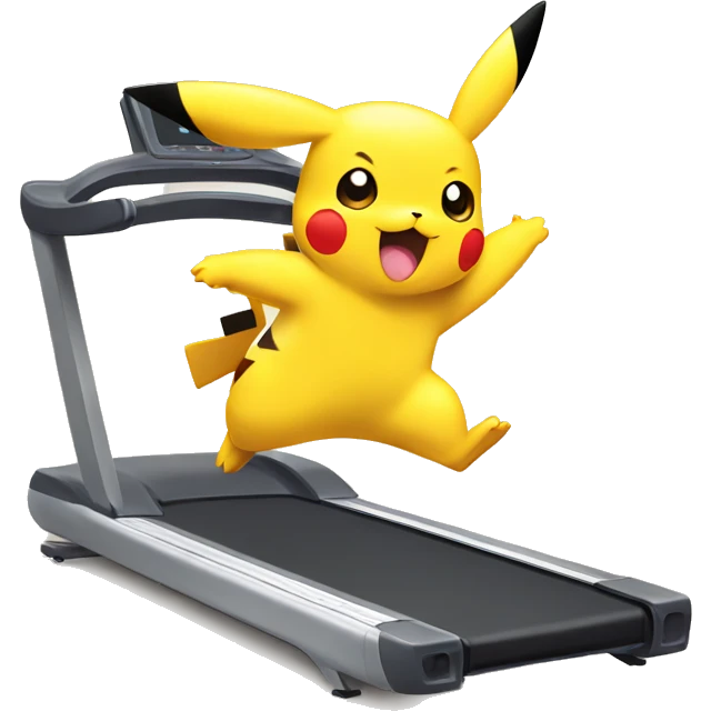pikachu on treadmill  emoji