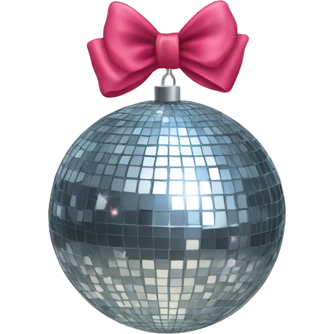 Disco ball with bow on it  emoji