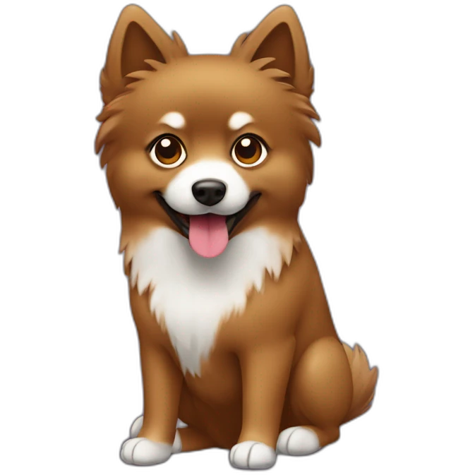 Spitz-brown dark emoji