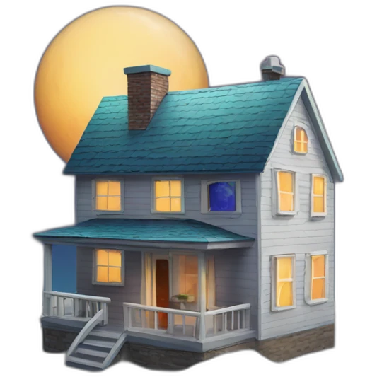house on the moon emoji