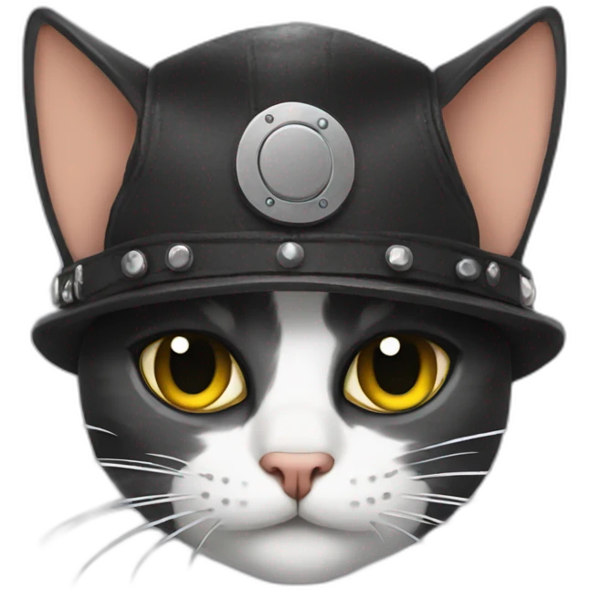 Cat wearing a punk hat emoji