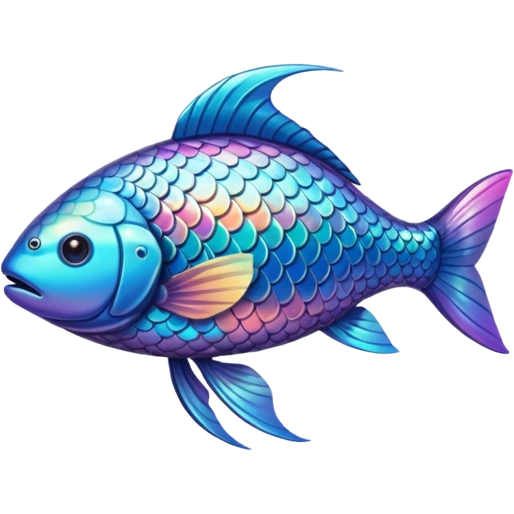 High resolution of  full body fish without distorted , extra hybrid emoji
