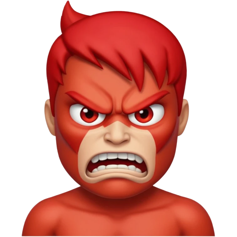 Angry red Trump emoji