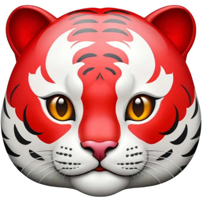 chinese mythological white tiger baihu emoji style apple emoji