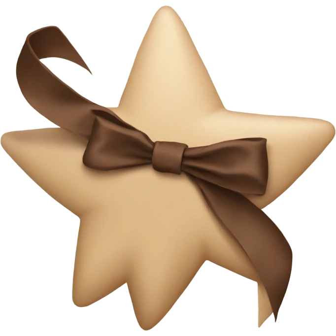 beige star with brown bow emoji