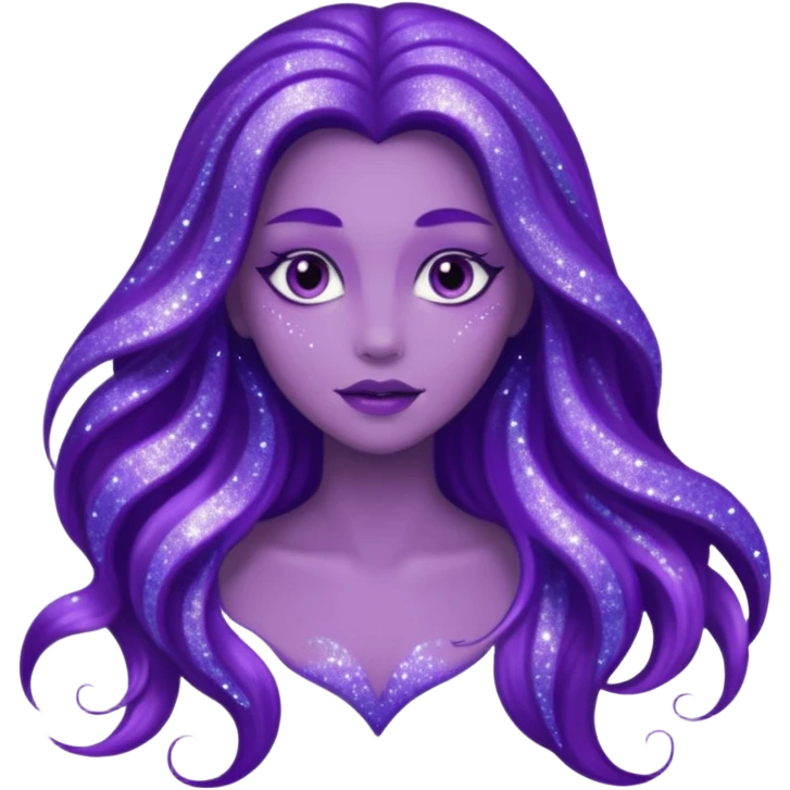 glitter purple siren emoji